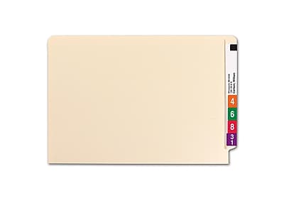 Front. Smead - Smead Shelf-Master End Tab File Folder, Straight Cut, Legal Size, Manila, 100/Box (27110) - Manila.
