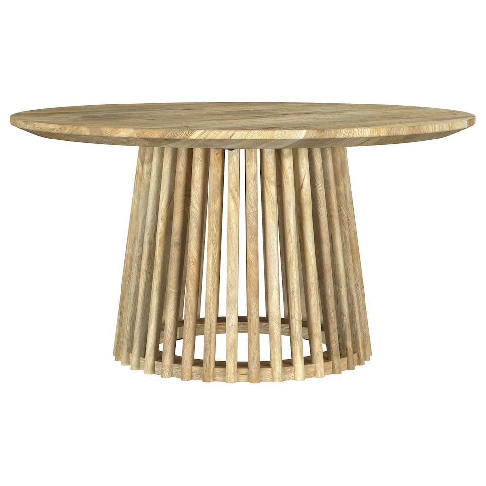 Coaster Co. of America - Touhy Round Solid Wood Cocktail Coffee Table Natural Mango - Green
