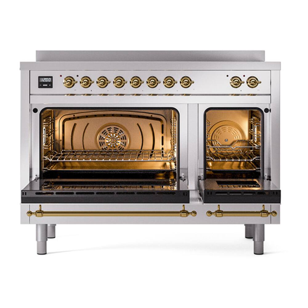 Alt View 2. ILVE - ILVE Nostalgie II 48 inch Induction Range with 6 Induction Elements (Stainless Steel) - Stainless Steel.