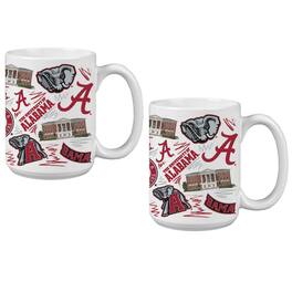 Indigo Falls - Alabama Crimson Tide 15oz. Local Coffee Mug Two-Pack - Multicolor