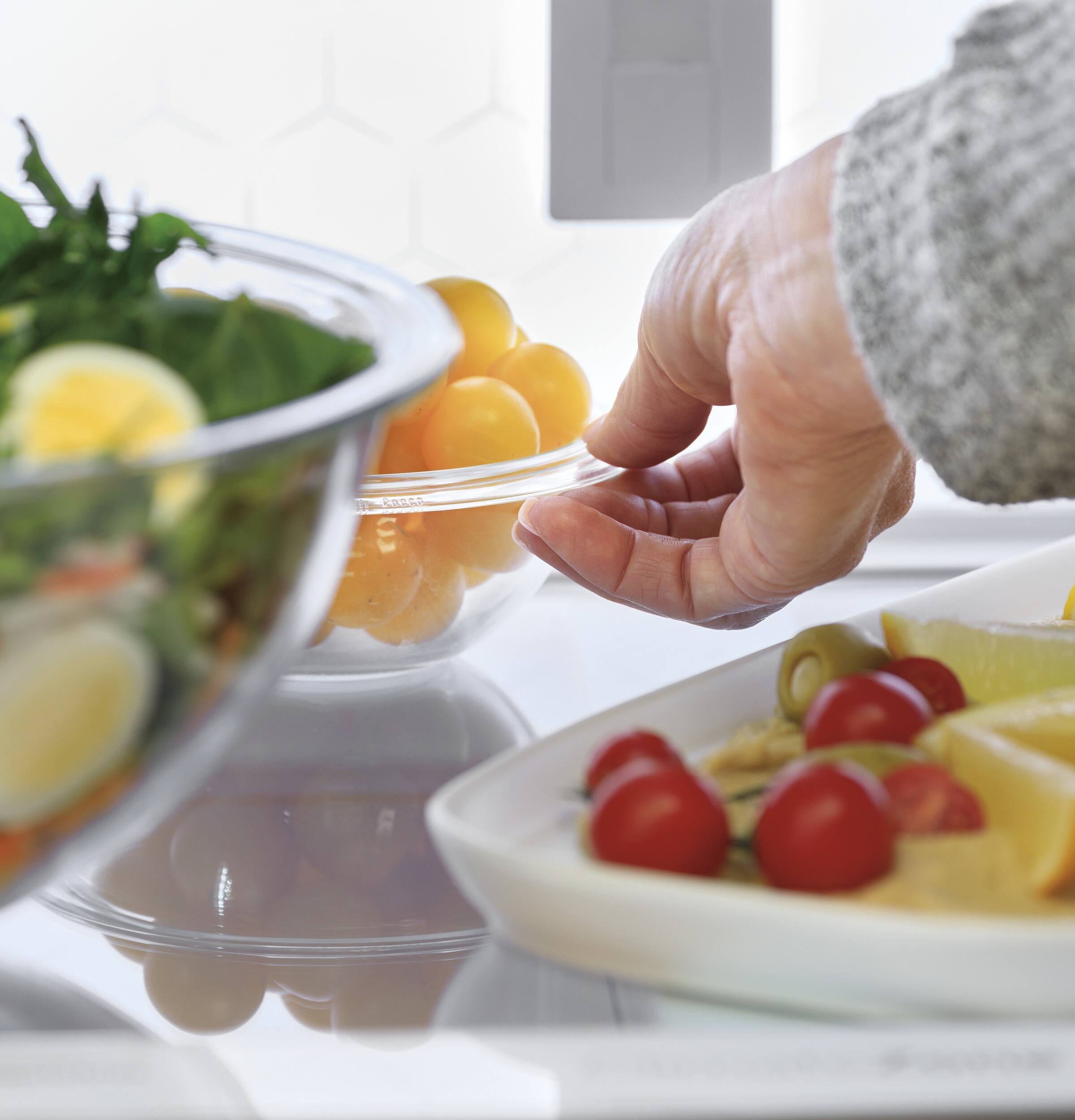 Alt View 18. GE Profile - 22.3 Cu. Ft. 4-Door French Door Counter-Depth Smart Refrigerator with Door-in-Door Storage - Stainless Steel.