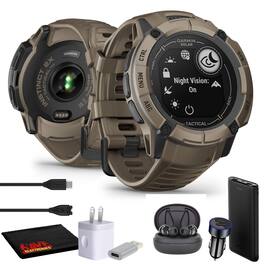 Garmin - Instinct 2X Solar Tactical Edition GPS Smartwatch, Coyote Tan, Bundle - Coyote Tan - (2024)