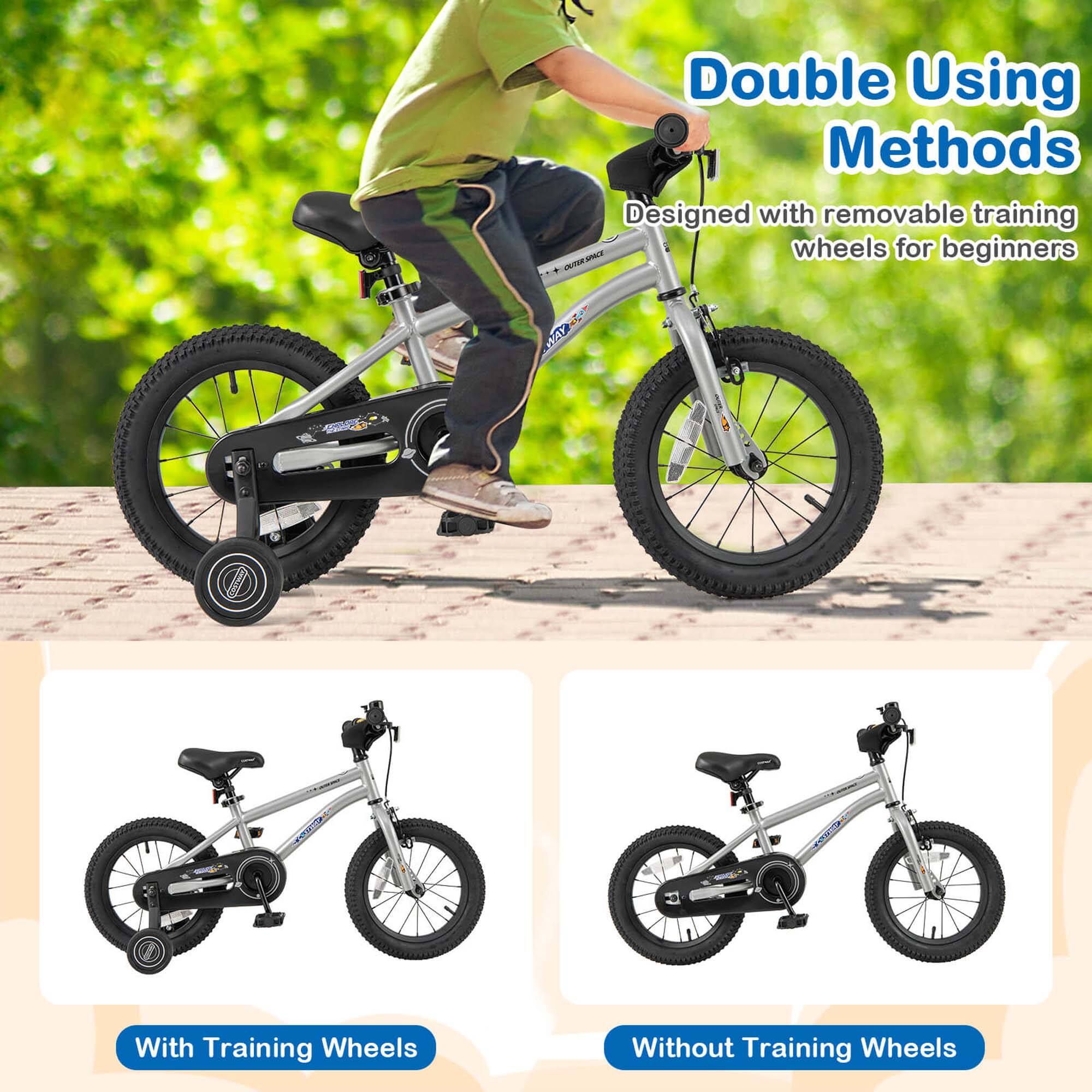 Double Using Methods  
Designed with removable training wheels for beginners  

With Training Wheels  
Without Training Wheels