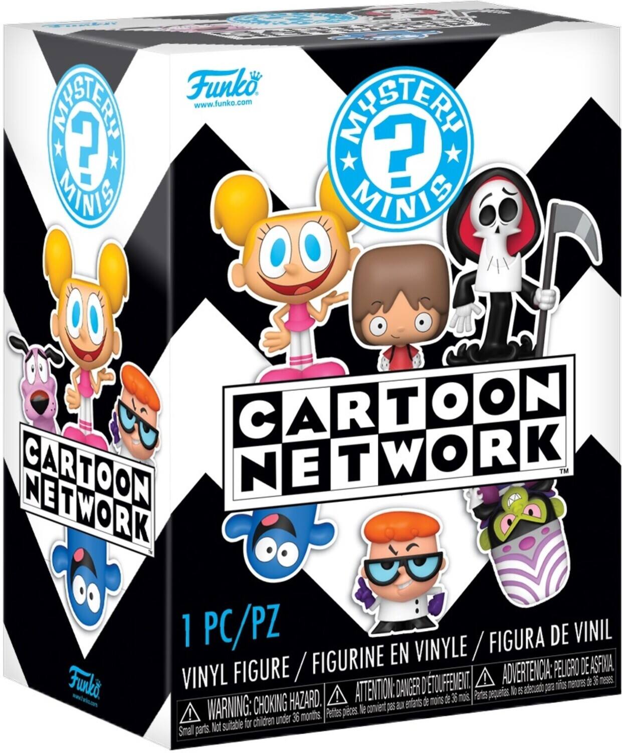 SSTEN ? WAINIS A Funk. www.funko.com INSTERN 2 MINIS A CARTOON CARTOON NETWORK TM NETWORK 1 PC/PZ EN VINYLE / FIGURA DE VINIL FIGURE / FIGURINE ADVERTENCIA: PELIGRO DE ASFIXIA Furko VINYL ATTENTION: DANGER D'ÉTOUFFEMENT ! No 5 adecuado para cs menures 2 36 meses HAZARD. ! moins de 36 mos Partes pequerias CHOKING ax enfants de ! WARNING: children under 36 months. Petites peces le convient pes Not sutable for Smal parts.