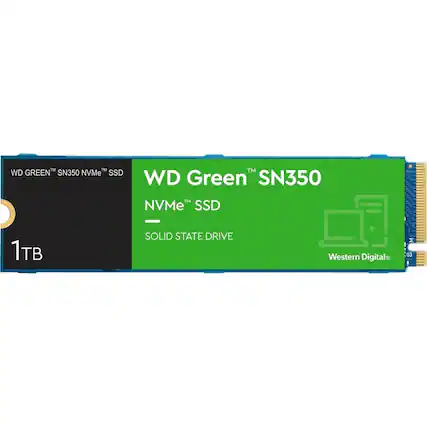 WD Green SN350 NVMe™ SSD
1TB
SOLID STATE DRIVE
Western Digital