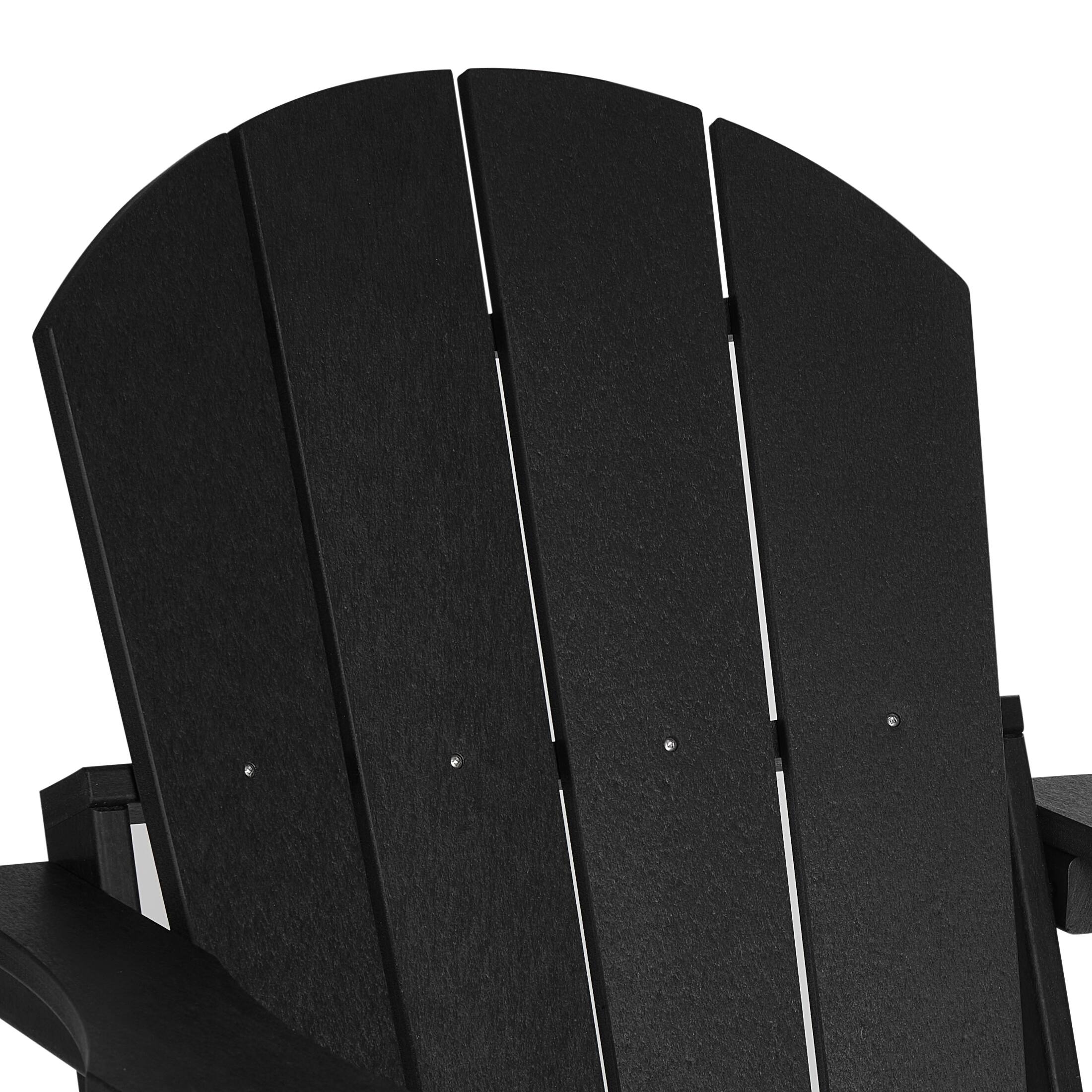 Alt View 7. WestinTrends - WestinTrends Malibu Outdoor HDPE Folding Poly Adirondack Chairs (Set of 2) - Black.