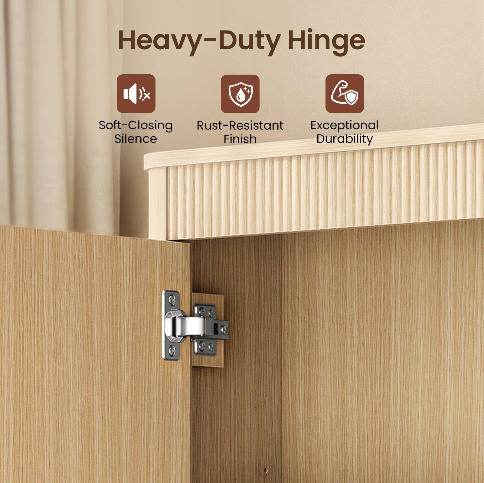 Heavy-Duty Hinge

- Soft-Closing Silence
- Rust-Resistant Finish
- Exceptional Durability