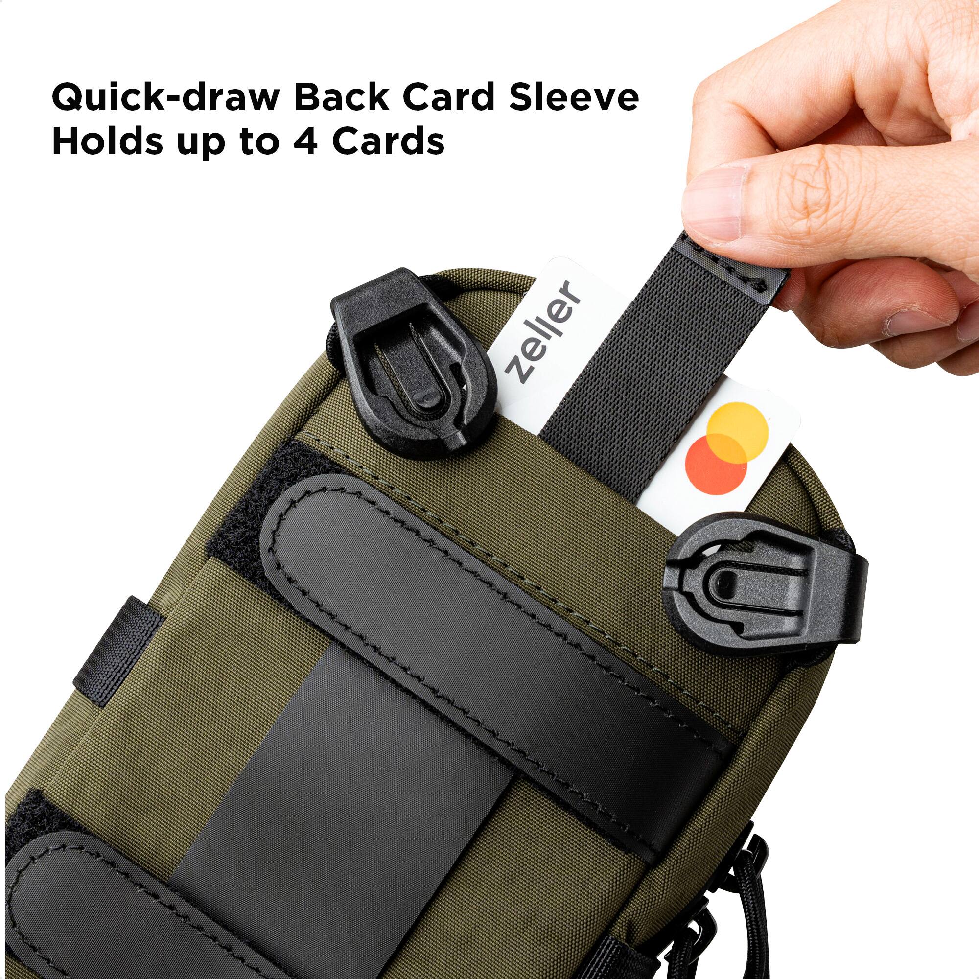 Quick-draw Back Card Sleeve  
Holds up to 4 Cards