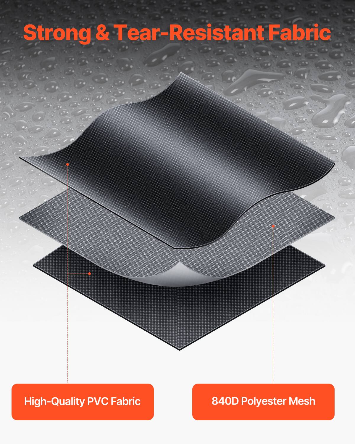 Strong & Tear-Resistant Fabric

High-Quality PVC Fabric

840D Polyester Mesh