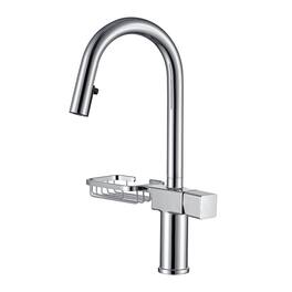 Pull Over Storage Ropilly High Arc Pull Down Kitchen Faucet, Single Hole Faucet with ...
