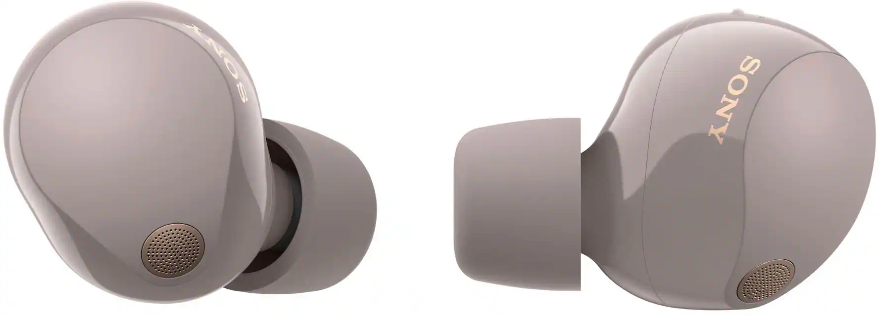 Front. Sony - WF1000XM5 True Wireless Noise Cancelling Earbuds - Smoky Pink.