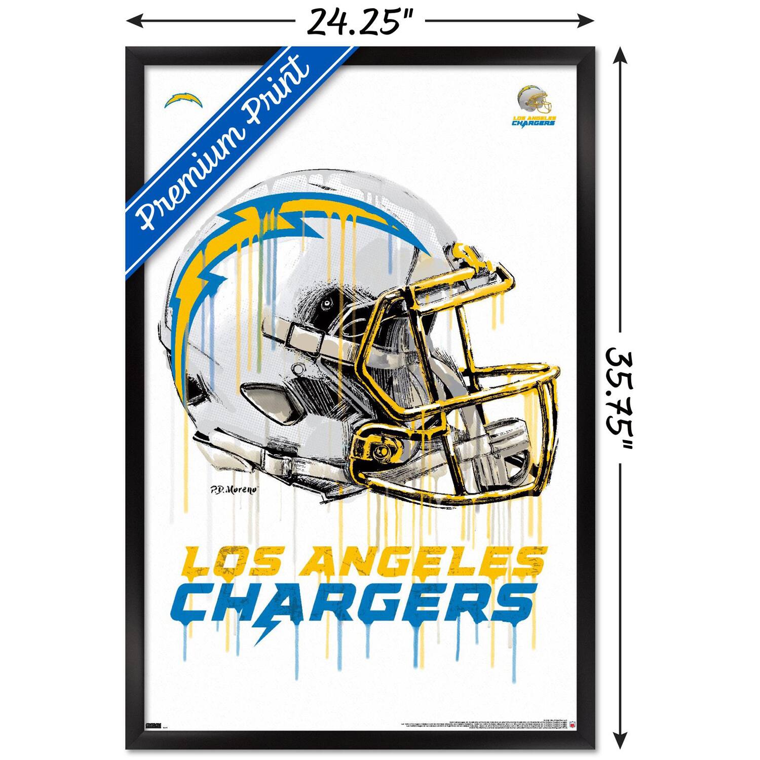 24.25" x 35.75"  
Premium Print  
LOS ANGELES CHARGERS  
Moreno