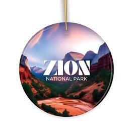OrnamentallyYou - Zion National Park Retro Ornament Utah Tourist Attraction Souvenir and Gift - Multi-colored