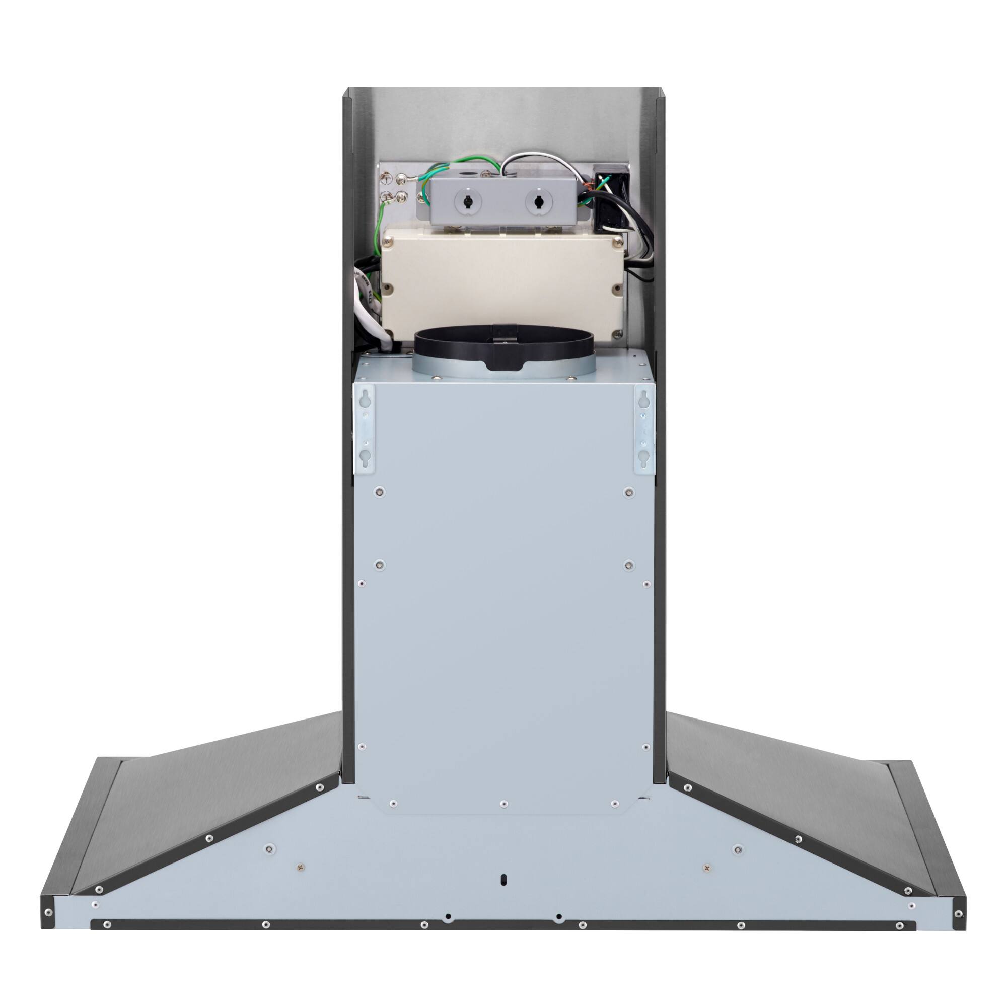 Alt View 3. SKS - 36-inch Smart Externally Vented Chimney Wall Hood with VMAX CFM Technology - Stainless Steel.