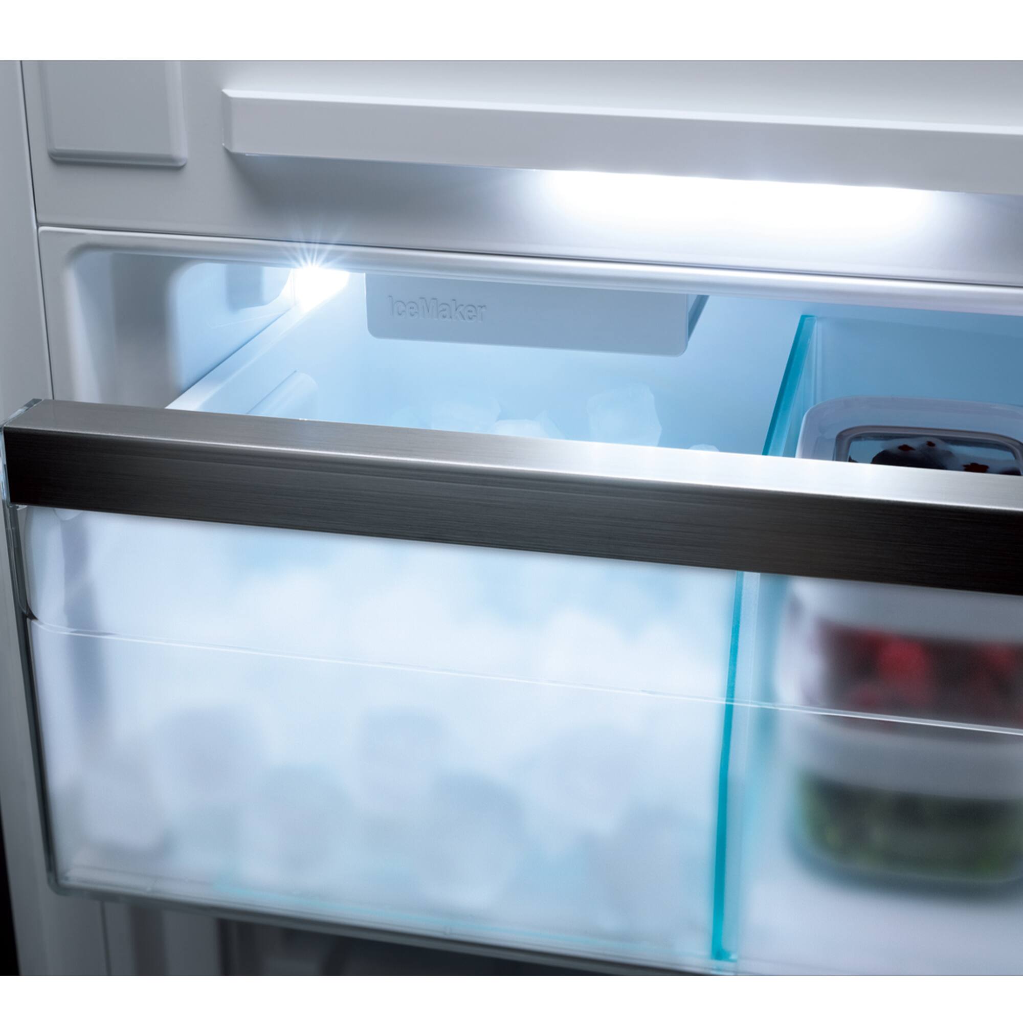 Alt View 8. Miele - KFN 7795 D 24" 8.7 Cu. Ft. Built-In Refrigerator-Freezer with PerfectFresh Active, IceMaker and WiFi - Custom Panel Ready.