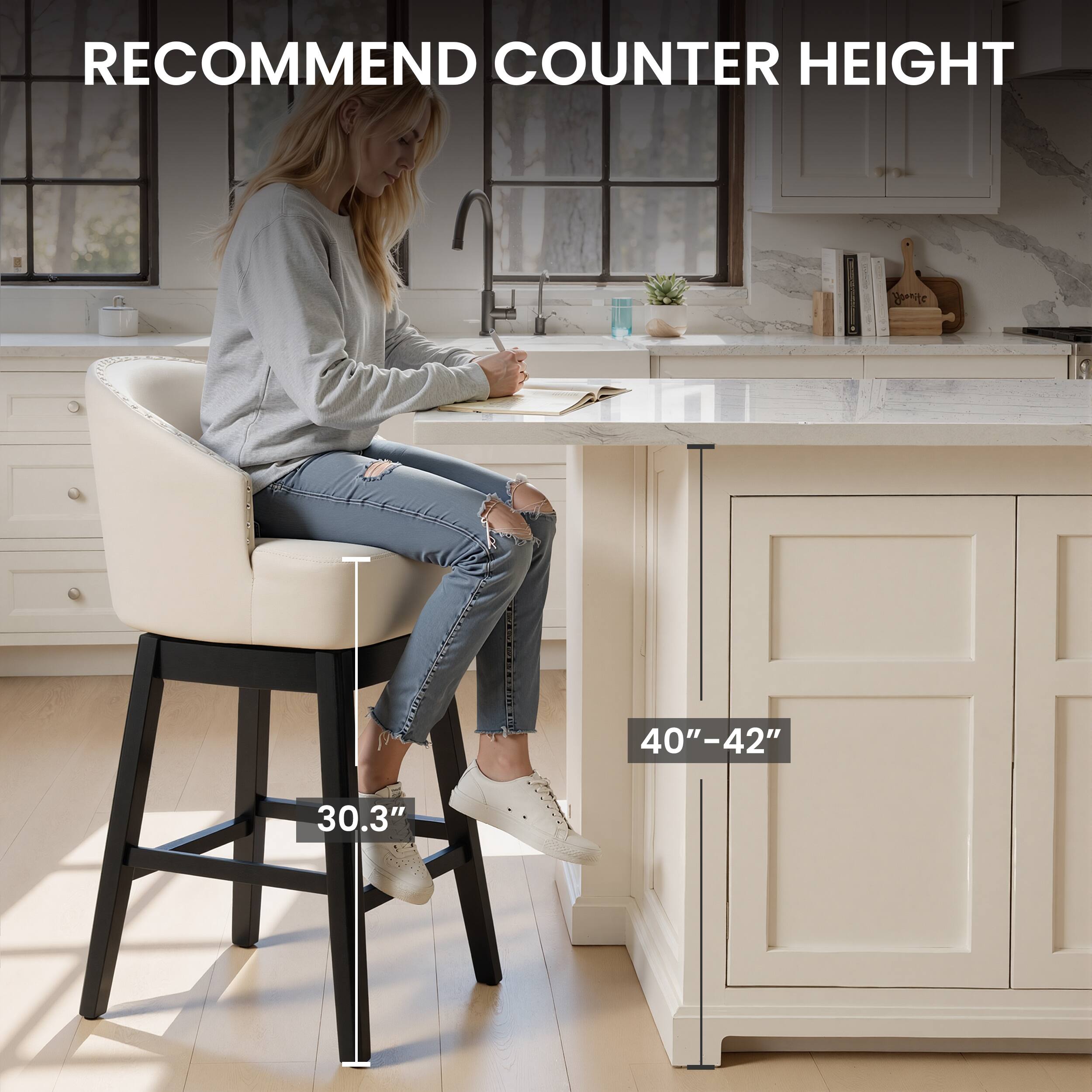 RECOMMEND COUNTER HEIGHT

40"-42" 30.3"