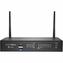 SonicWall - TZ270W Network Security/Firewall Appliance - Intrusion Prevention - 8 Port - 1000Base-T - Gigabit Ethernet - 2 - Black