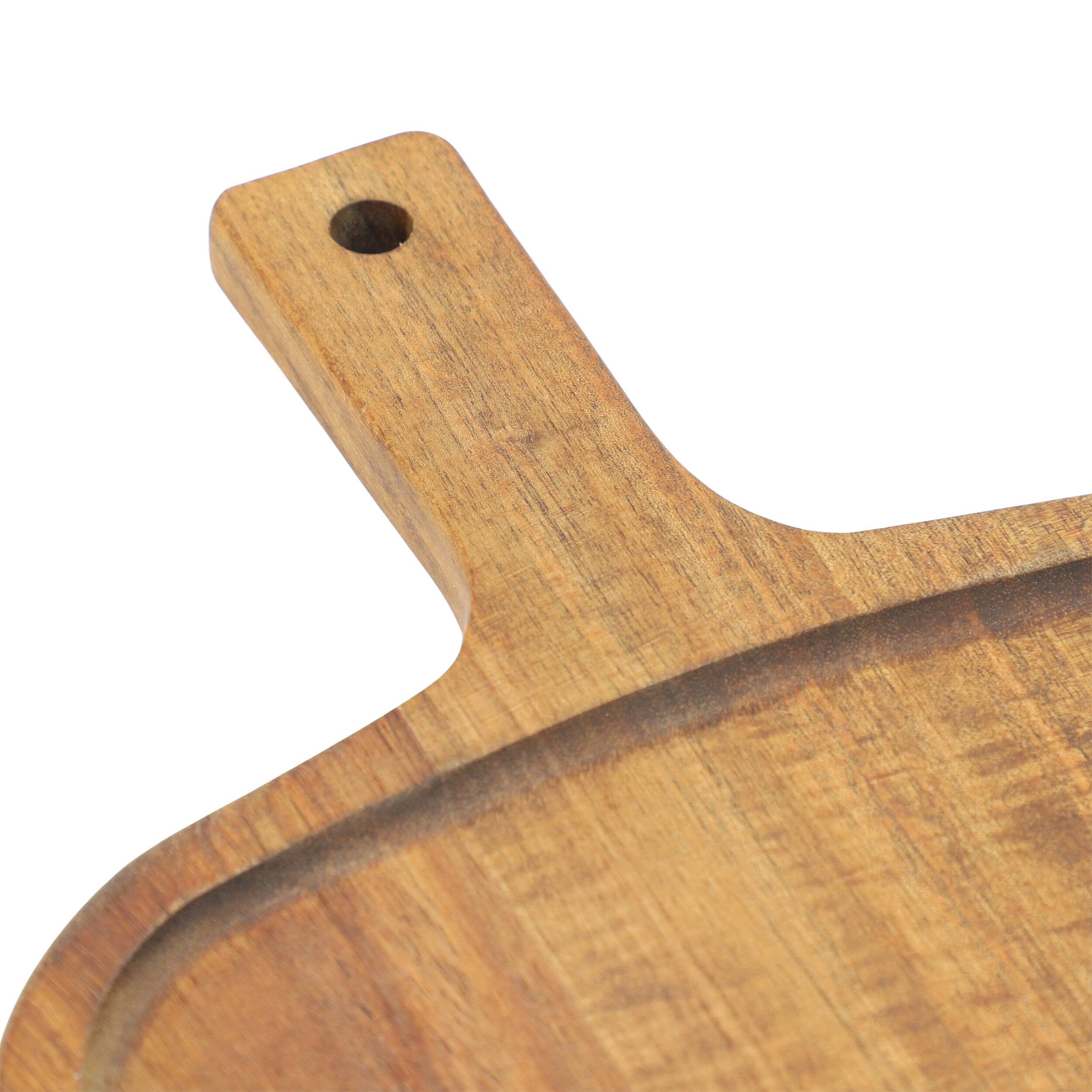 Alt View 4. MegaChef - MegaChef 14 Inch Acacia Wood Rectangle Serving Board with Handle - Brown.