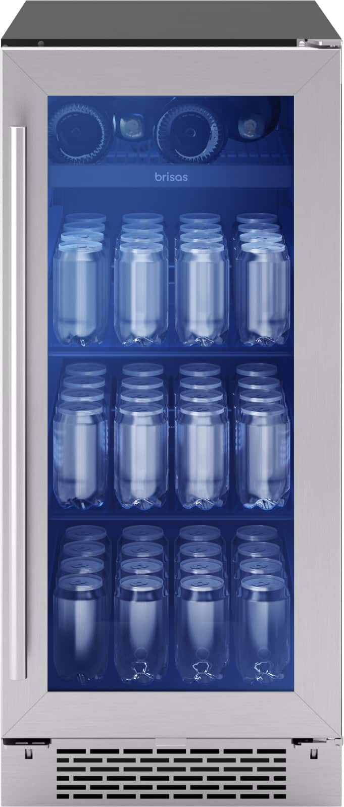 Zephyr – Brisas 15 in. 4-Bottle and 64-Can Single Zone Beverage Cooler – Stainless Steel/Glass Sansujyuku sansujyuku.com