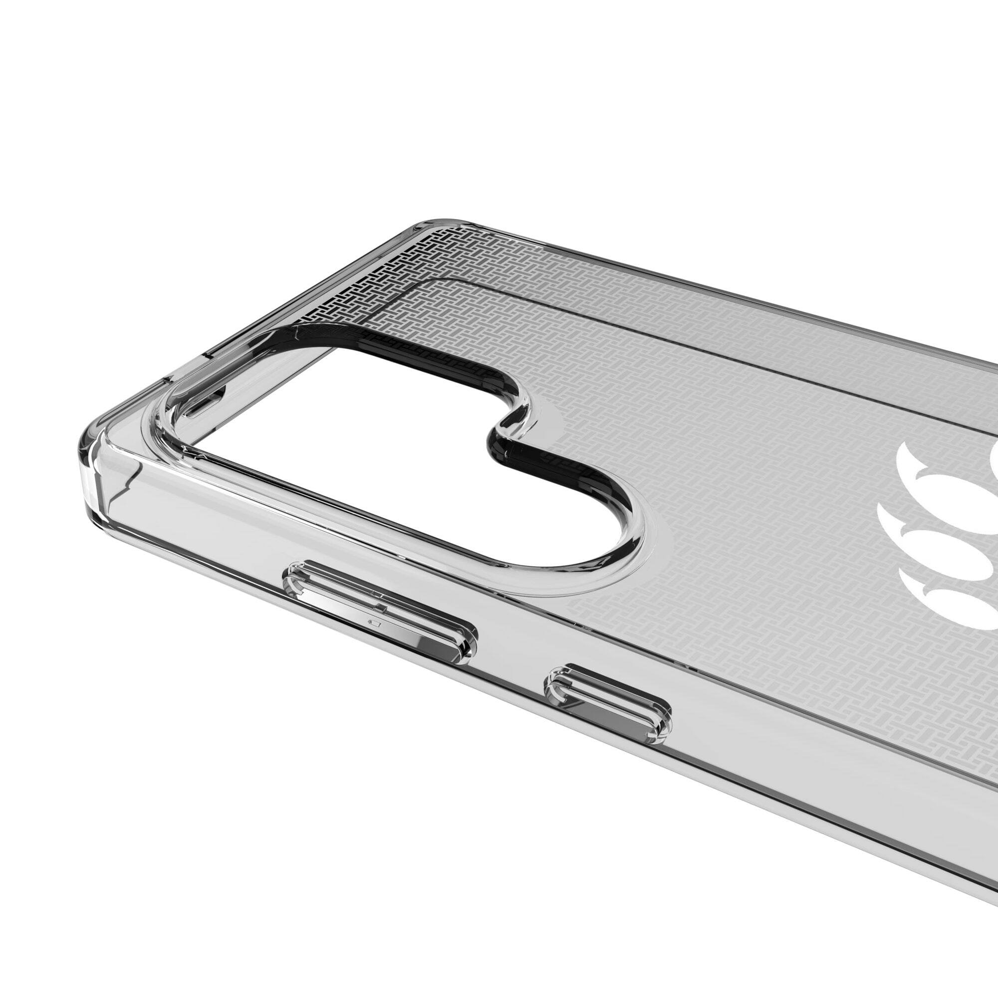 Alt View 2. Keyscaper - Cincinnati Bearcats Linen Logo Galaxy Clear Case - S24 Ultra - Multicolor.