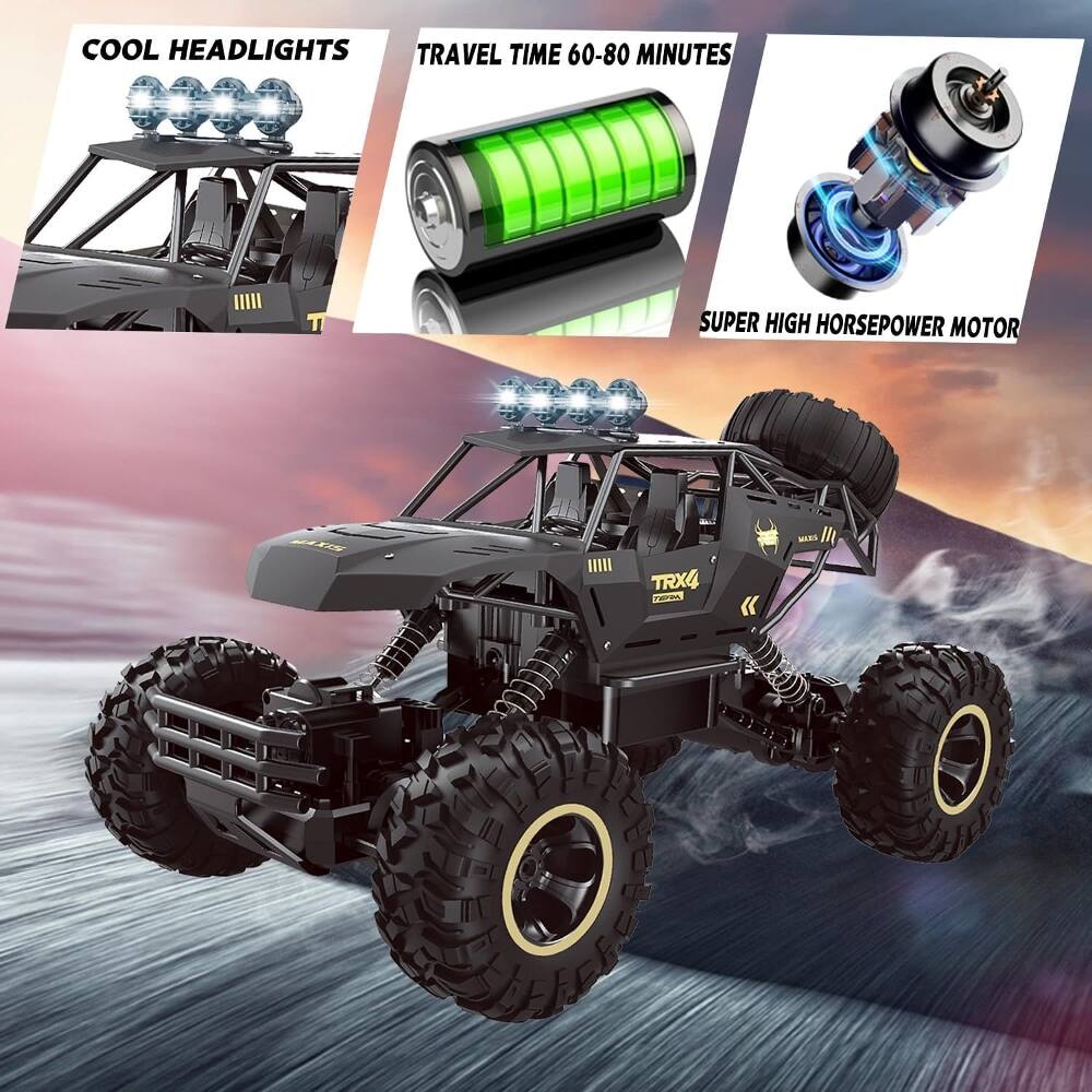 COOL HEADLIGHTS  
TRAVEL TIME 60-80 MINUTES  
SUPER HIGH HORSEPOWER MOTOR  
4E IIIII  
TRX4 P  
MIES II