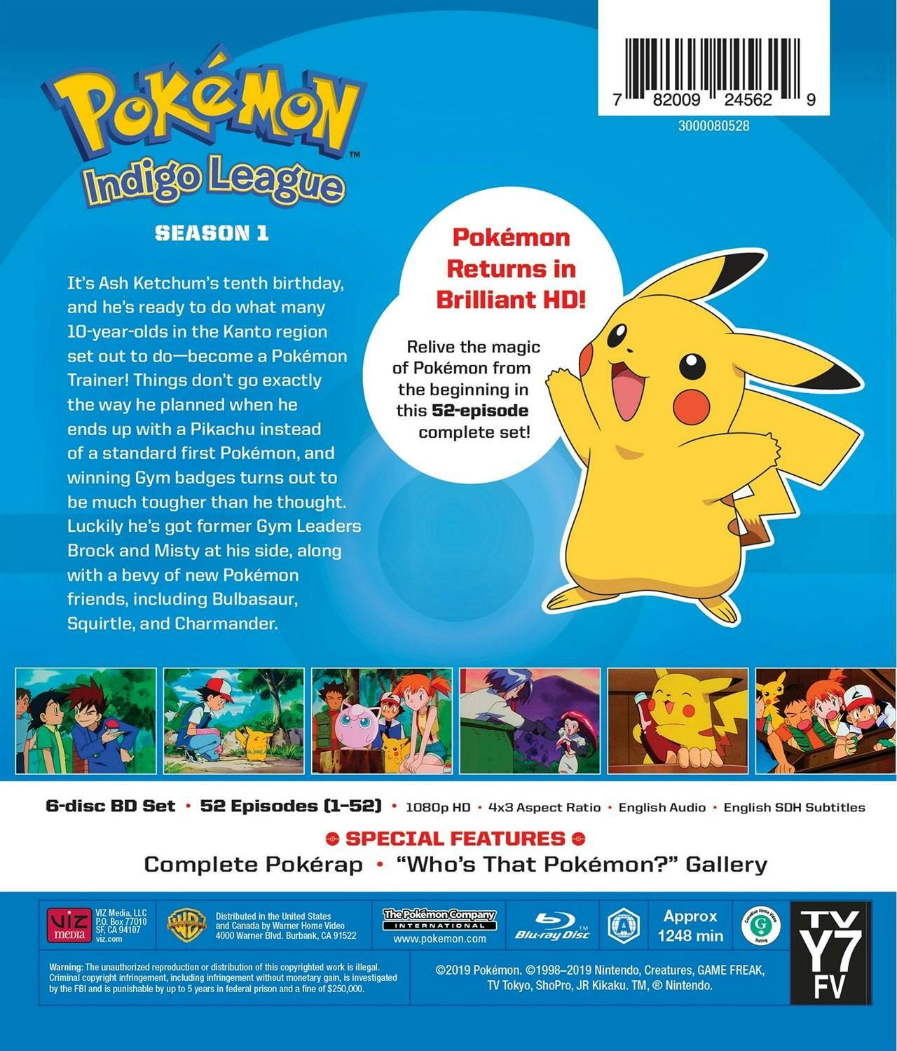 Back. Pokemon: Indigo League - Season 1 Standard Edition [Blu-ray].