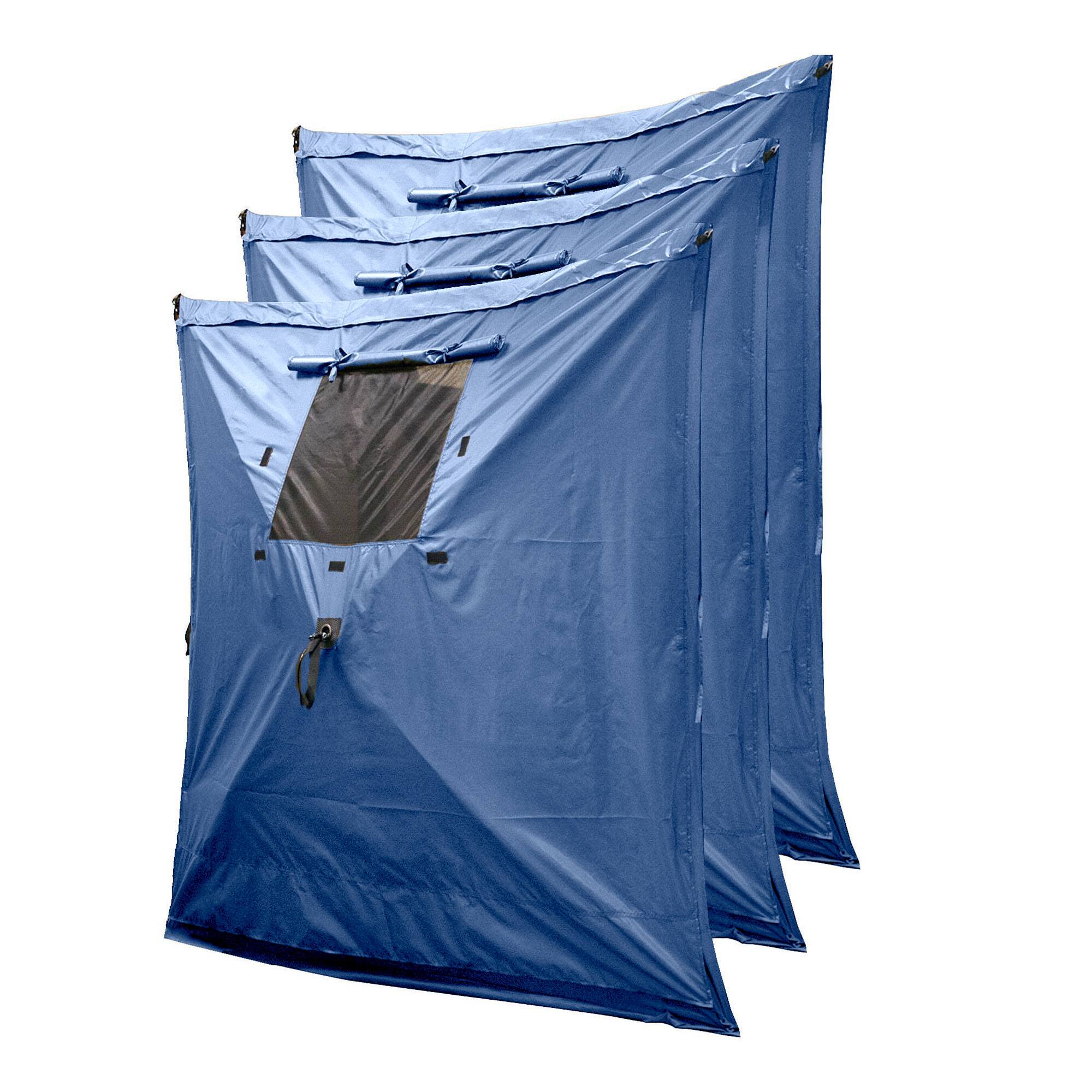 Front. Clam - Clam Quick-Set Screen Hub Tent Wind & Sun Panels, Accessory Only, Blue (3 Pack) - Blue.