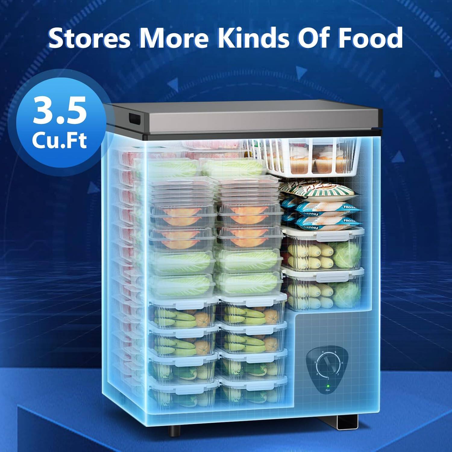 Stores More Kinds Of Food  
3.5 Cu.Ft