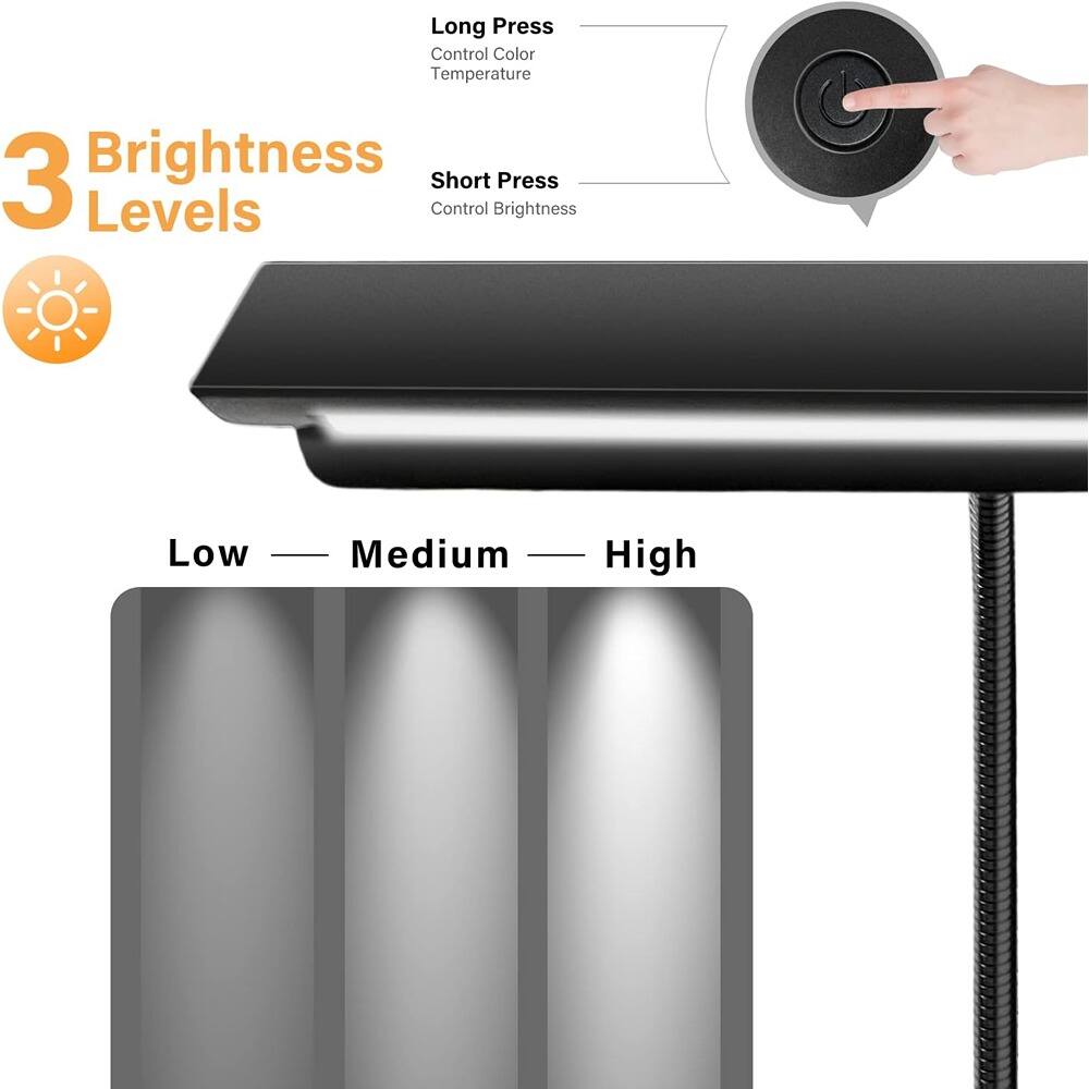 Long Press  
Control Color Temperature  

Short Press  
Control Brightness  

3 Brightness Levels  

Low — Medium — High