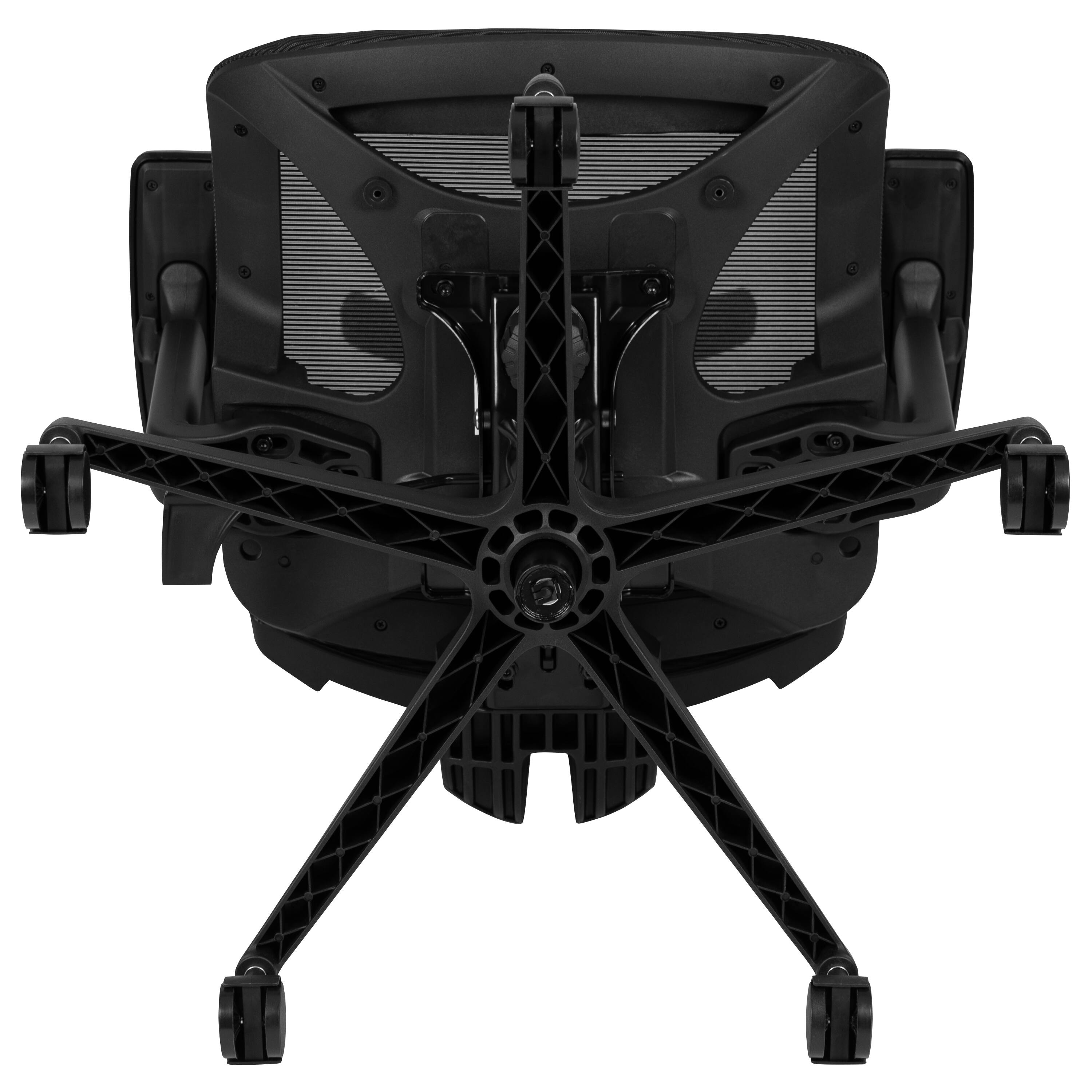 Alt View 9. Emma + Oliver - Ergonomic Mesh Office Chair-Synchro-Tilt, Pivot Headrest, Adjustable Arms - Black.