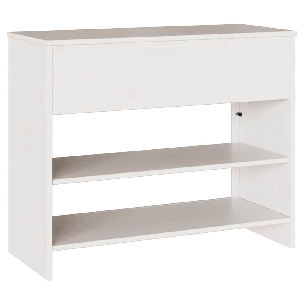 Alt View 5. Boyel Living - 35.2 x 14.6 x 28.7 in. Drammen Oak Solid Pine Wood Console Table in White - White.