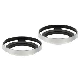 Unique Bargains - 2pcs 46mm Lens Hood, Universal Metal Thin Hollow Curved Screw-in Vented Lens Hoods for Fujifilm for Pentax - Silver