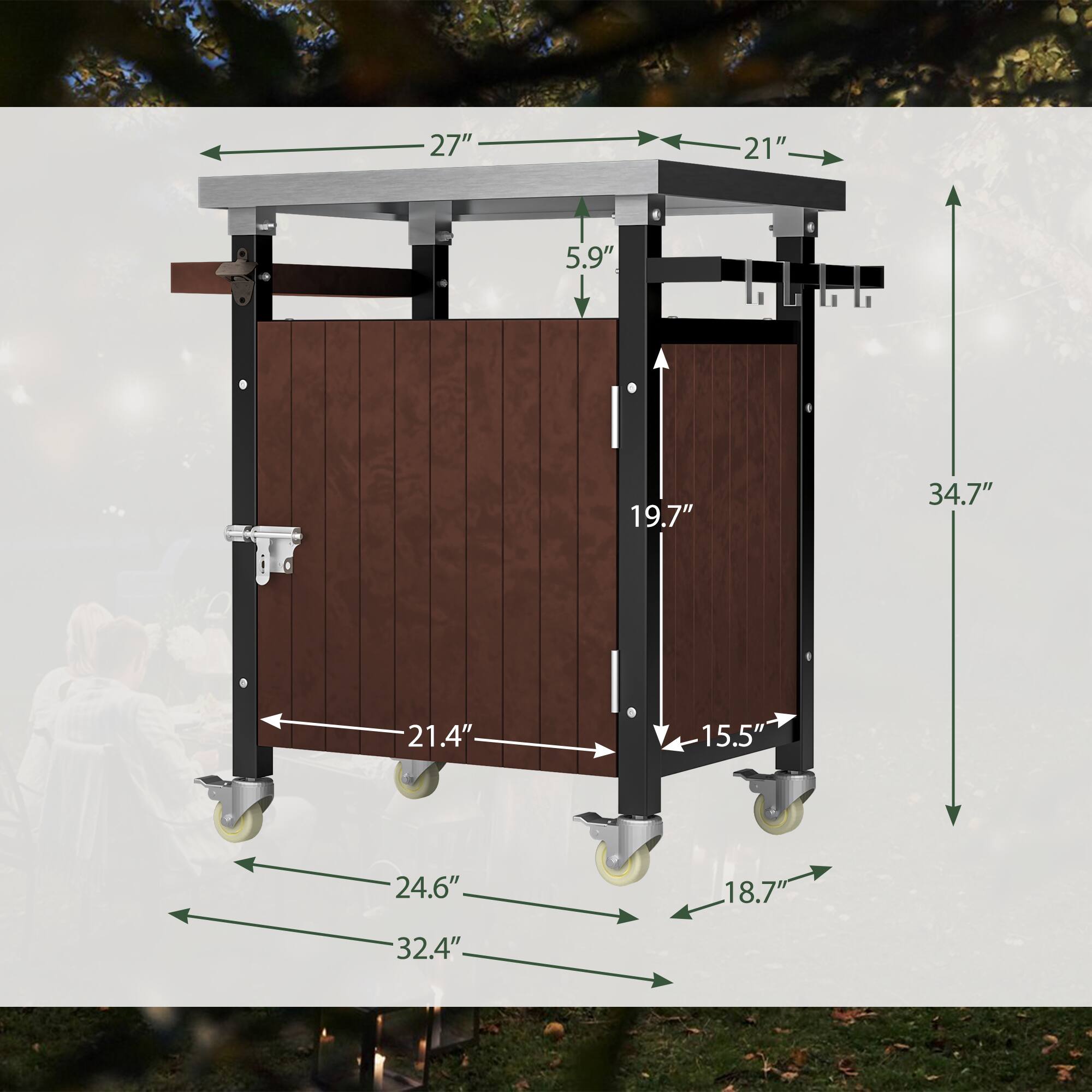 - 27"
- 21"
- 5.9"
- 19.7"
- 34.7"
- 21.4"
- 15.5"
- 24.6"
- 18.7"
- 32.4"