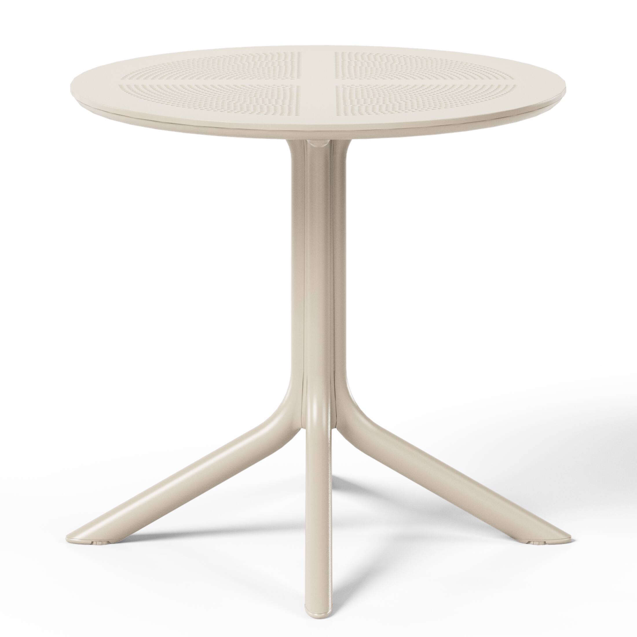 Back. WestinTrends - WestinTrends Playa 31.5" Round Plastic Outdoor Patio Dining Table for 4 - Sand.