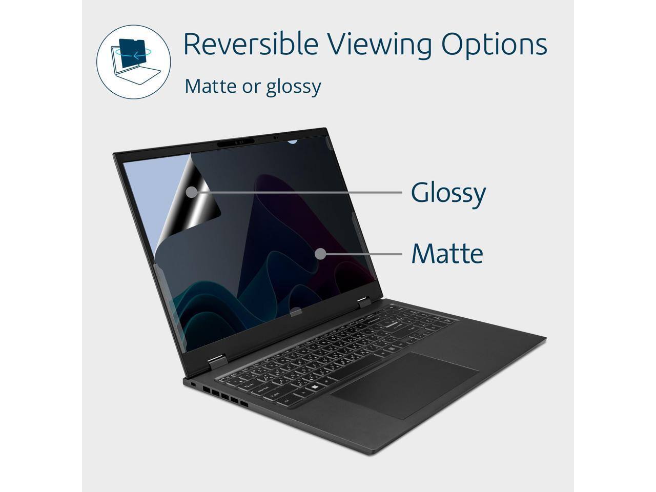 Reversible Viewing Options Matte or glossy Glossy Matte