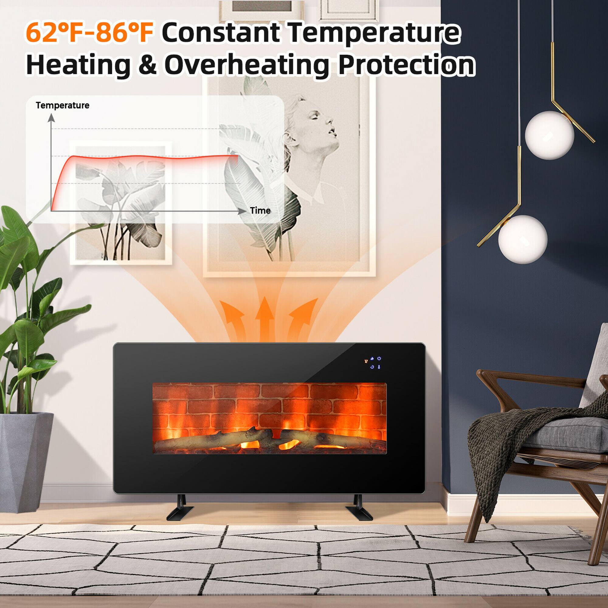 62°F-86°F Constant Temperature Heating & Overheating Protection

Temperature
Time