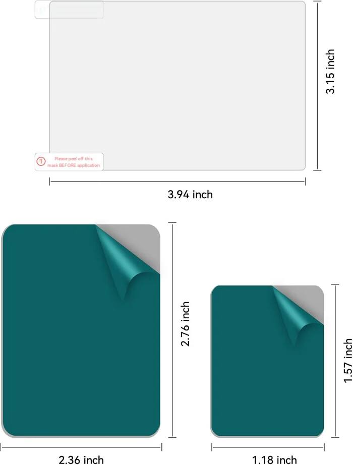 Please peel off this mask BEFORE application

- 3.15 inch
- 3.94 inch
- 2.76 inch
- 1.57 inch
- 2.36 inch
- 1.18 inch