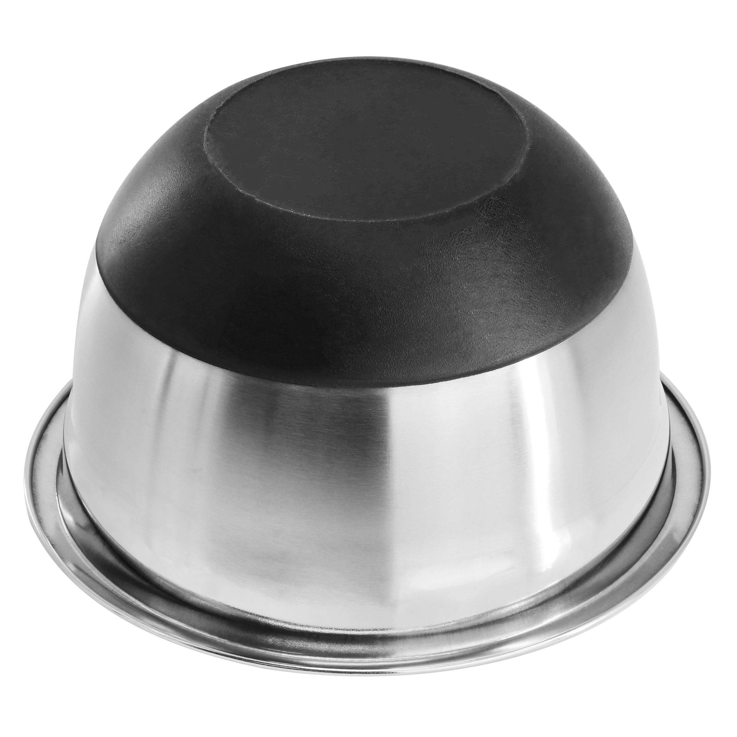 Alt View 2. Oster - Oster Oswalt 3 Piece Mixing Bowl Set with Non-Slip Bases in Silver - Silver.