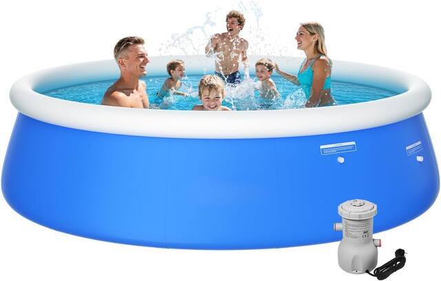 Front. Sunrio - Above ground swimming pool.