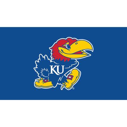 Front. Evergreen Enterprises - Kansas Jayhawks 28" x 16" Turf Mat - Multicolor.