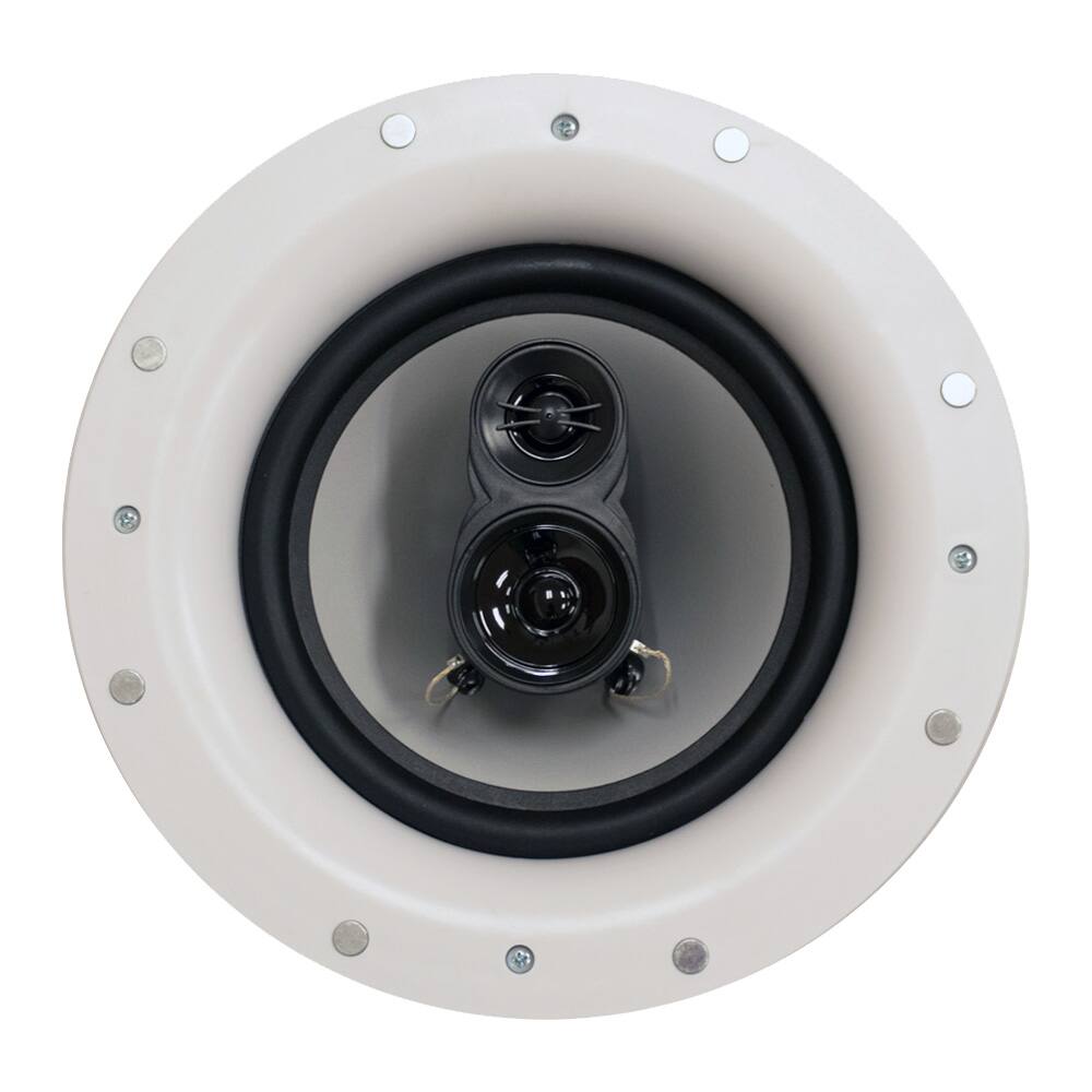 Alt View 4. Acoustic Audio by Goldwood - CSic84 Frameless in Ceiling 8" Speaker 8 Pair Pack 3 Way Home Theater Speakers - Paintable White.