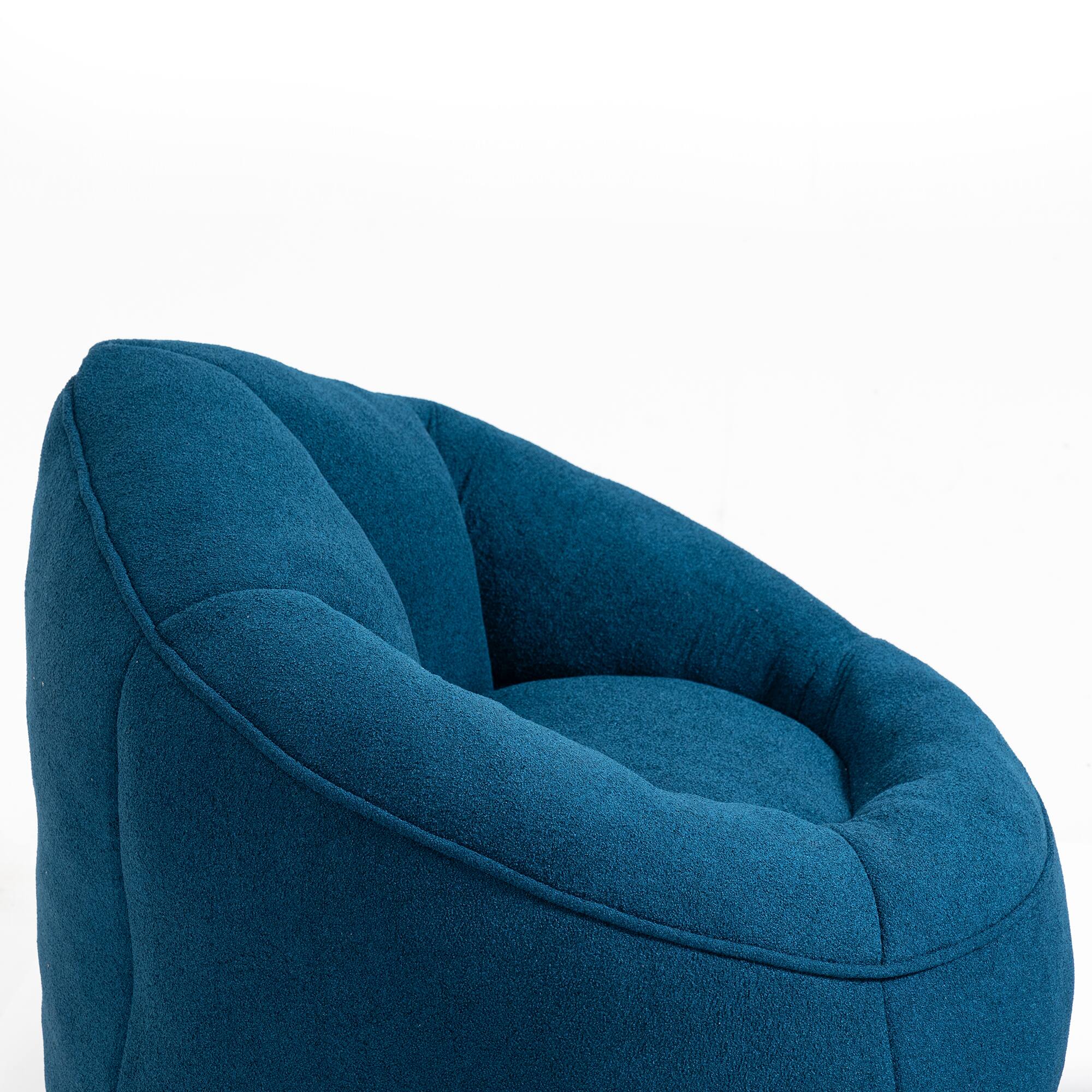 Alt View 9. GOODSILO - Premium Microfiber Bean Bag Sofa Chair with Detachable Footrest for Ultimate Comfort and Relaxation - Blue.