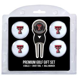 Team Golf - Texas Tech Red Raiders 4-Ball Gift Set - Multicolor