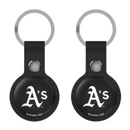 Keyscaper - Oakland Athletics Two-Pack AirTag Holders - No Size - Black