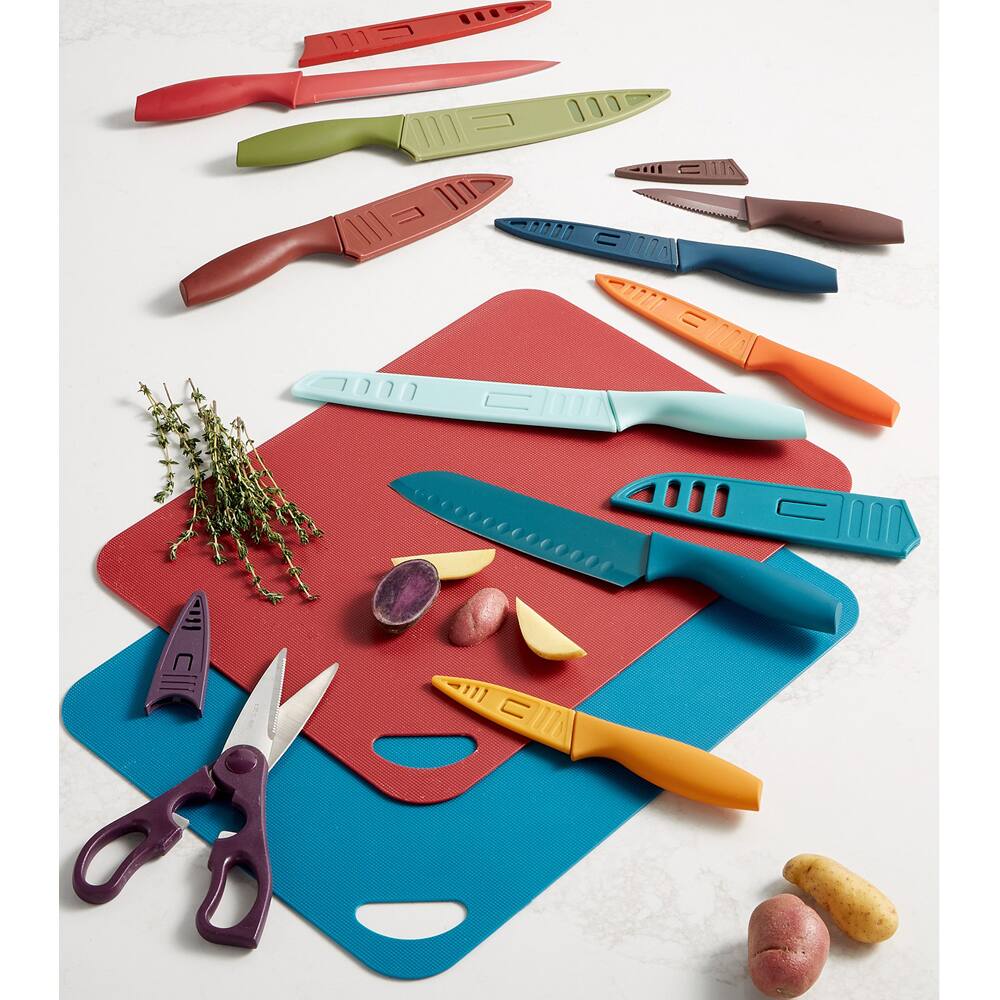 Alt View 1. Tools of the Trade - 22 Piece Cutlery Set with Knives, Shears, Sheaths, and Cutting Mats 10187747 - Multicolor.