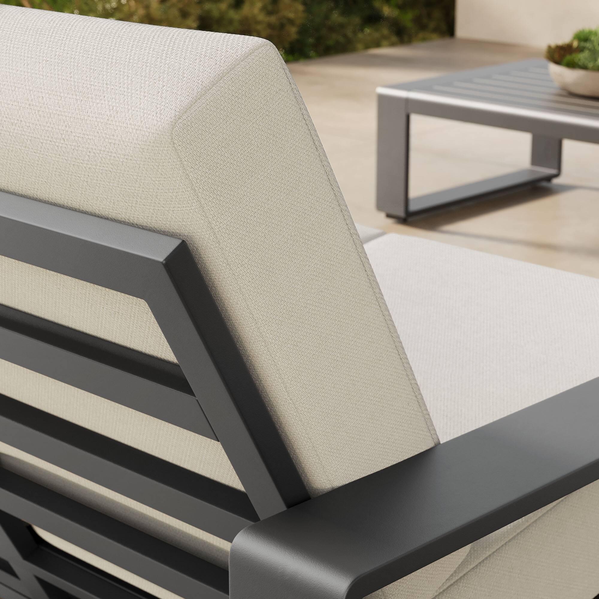 Alt View 1. Modway - Lirienne Outdoor Patio Aluminum Loveseat by Modway - Cream Gray.