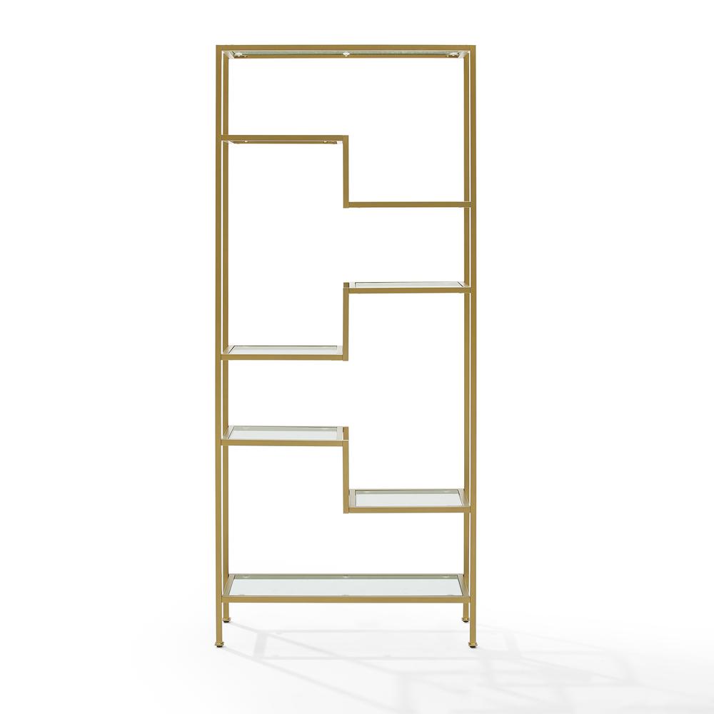 Alt View 1. Crosley Furniture - Sloane Etagere Bookcase - Gold.