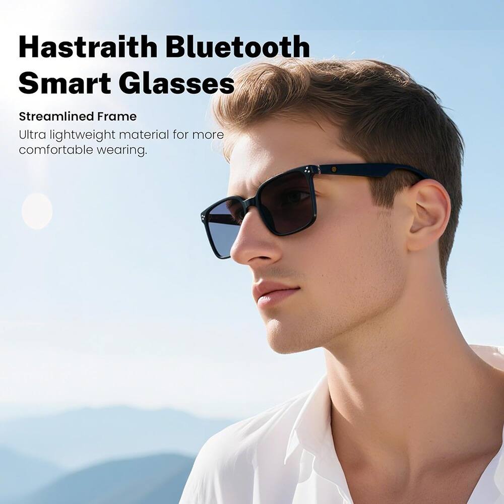 Hastraiith Bluetooth Smart Glasses

Streamlined Frame  
Ultra lightweight material for more comfortable wearing.