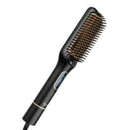 NICEBAY - Hair Straightener Brush, Ionic Straightening Brush with Anti-Scald Feature