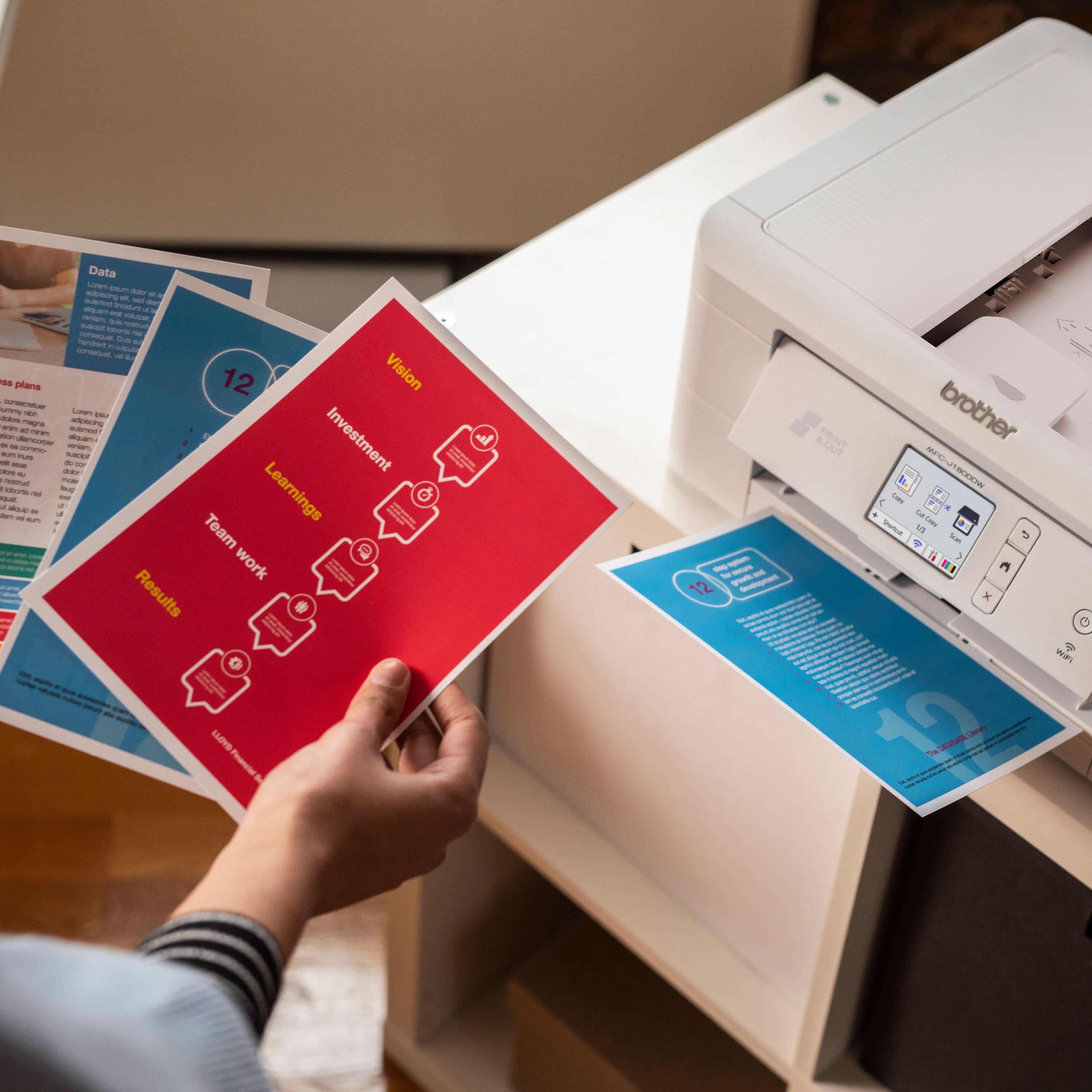 Alt View 13. Brother - Print & Cut MFC-J1800DW Wireless Color All-in-One Inkjet Printer with Automatic Paper Cutter - Black.